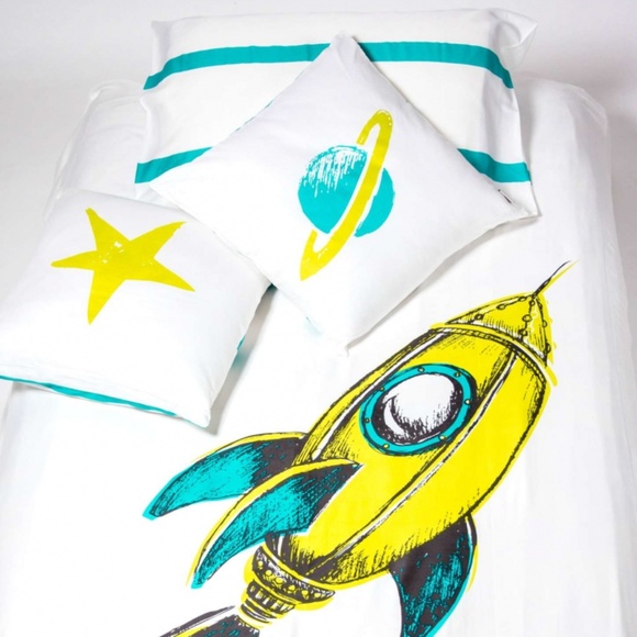 ORGANIC COTTON ROCKET DUVET COVER DOUBLE - Picture 1 of 3